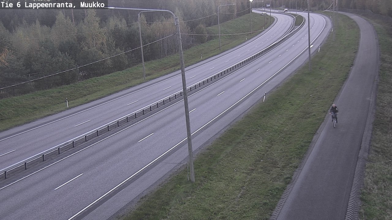 Weather Camera Image Road 6 Lappeenranta, Muukko, Lappeenranta, Etelä-Karjala