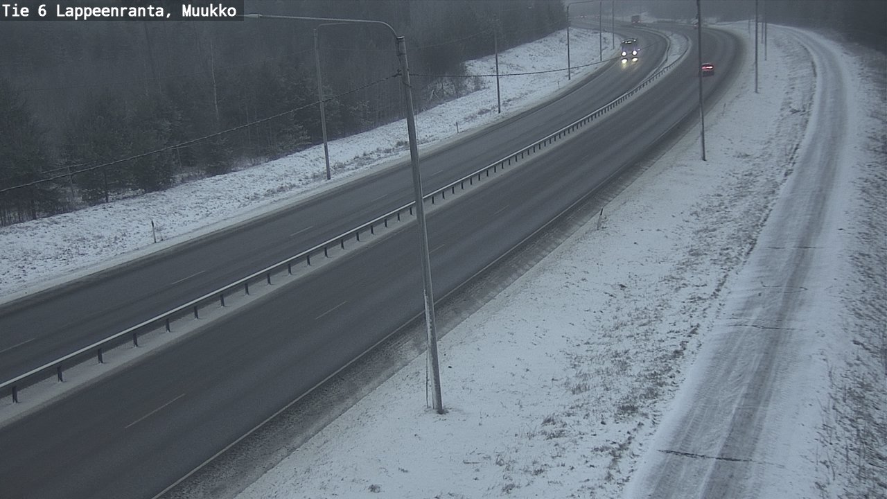 Weather Camera Image Road 6 Lappeenranta, Muukko, Lappeenranta, Etelä-Karjala