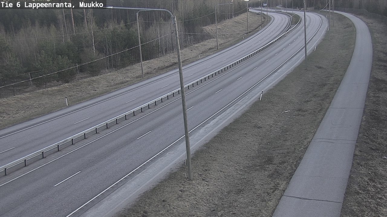Weather Camera Image Väg 6 Villmanstrand, Muukko, Lappeenranta, Etelä-Karjala