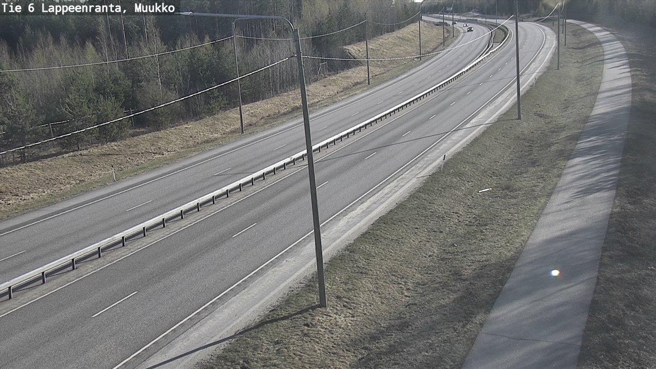 Weather Camera Image Väg 6 Villmanstrand, Muukko, Lappeenranta, Etelä-Karjala