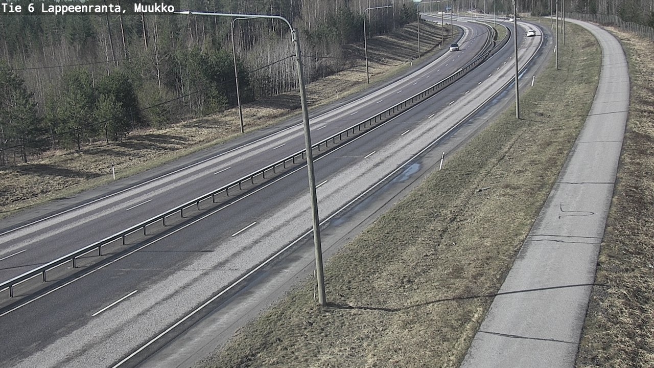 Weather Camera Image Väg 6 Villmanstrand, Muukko, Lappeenranta, Etelä-Karjala