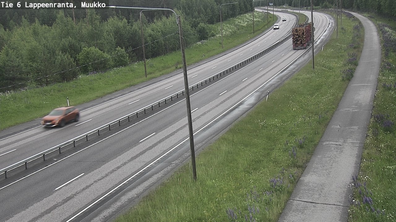 Weather Camera Image Väg 6 Villmanstrand, Muukko, Lappeenranta, Etelä-Karjala