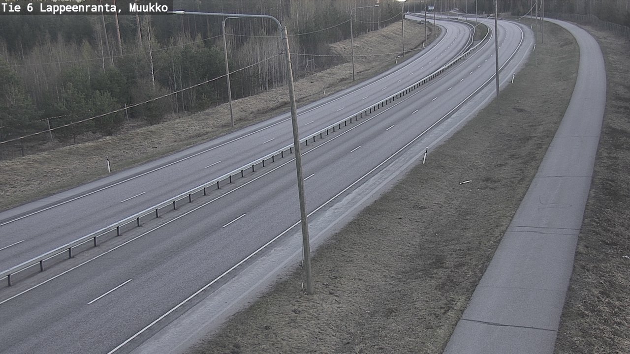 Weather Camera Image Väg 6 Villmanstrand, Muukko, Lappeenranta, Etelä-Karjala