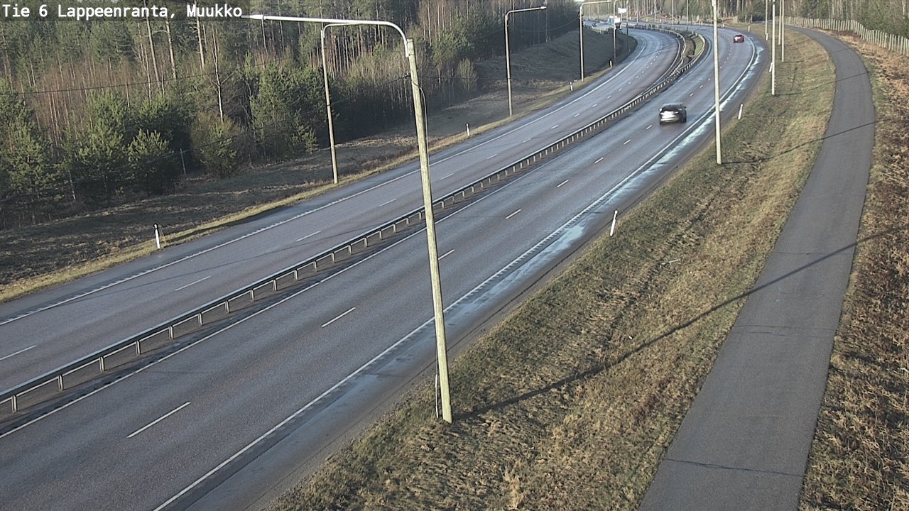 Weather Camera Image Väg 6 Villmanstrand, Muukko, Lappeenranta, Etelä-Karjala