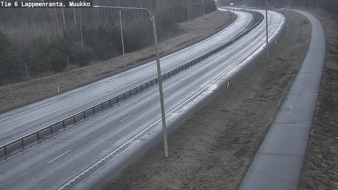 Weather Camera Image Väg 6 Villmanstrand, Muukko, Lappeenranta, Etelä-Karjala