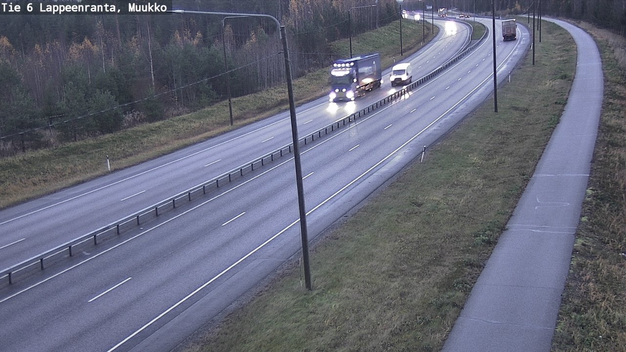 Weather Camera Image Road 6 Lappeenranta, Muukko, Lappeenranta, Etelä-Karjala
