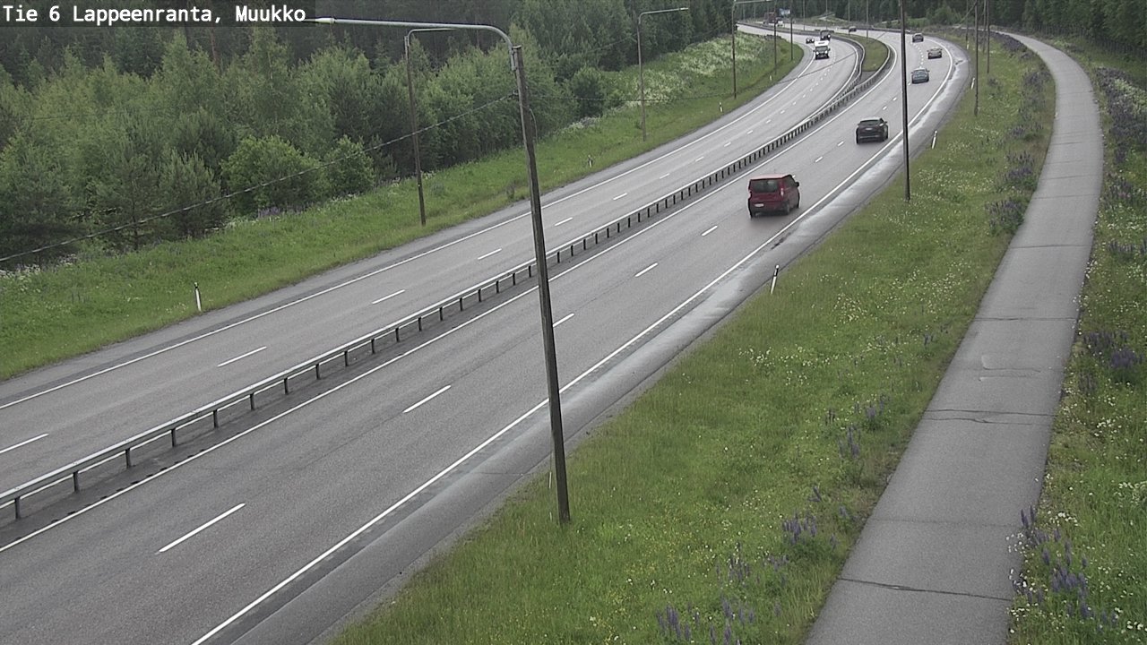 Weather Camera Image Väg 6 Villmanstrand, Muukko, Lappeenranta, Etelä-Karjala