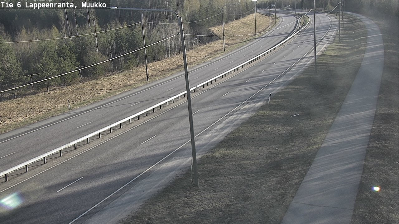 Weather Camera Image Väg 6 Villmanstrand, Muukko, Lappeenranta, Etelä-Karjala