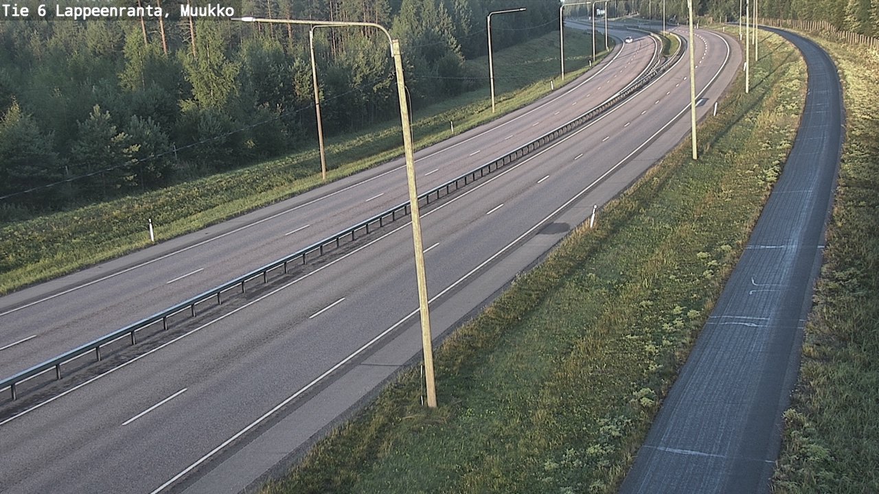 Weather Camera Image Road 6 Lappeenranta, Muukko, Lappeenranta, Etelä-Karjala