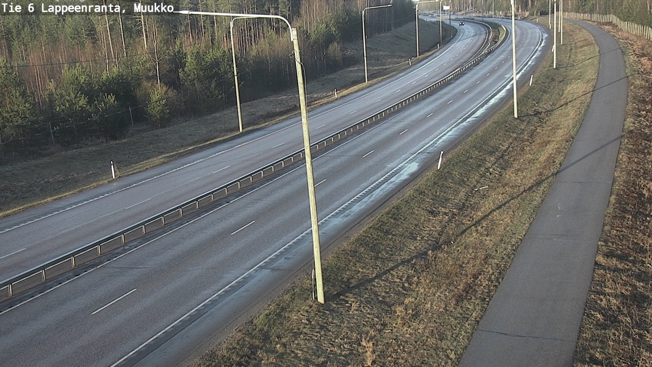 Weather Camera Image Väg 6 Villmanstrand, Muukko, Lappeenranta, Etelä-Karjala