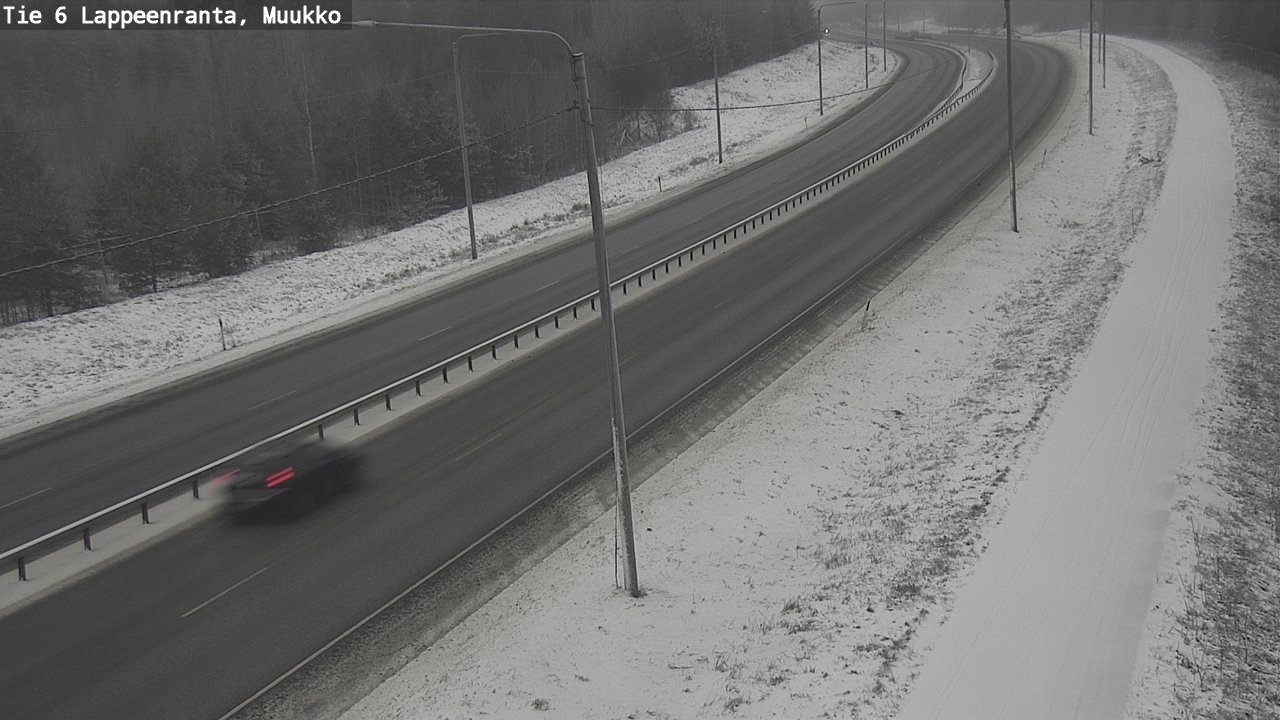 Weather Camera Image Road 6 Lappeenranta, Muukko, Lappeenranta, Etelä-Karjala