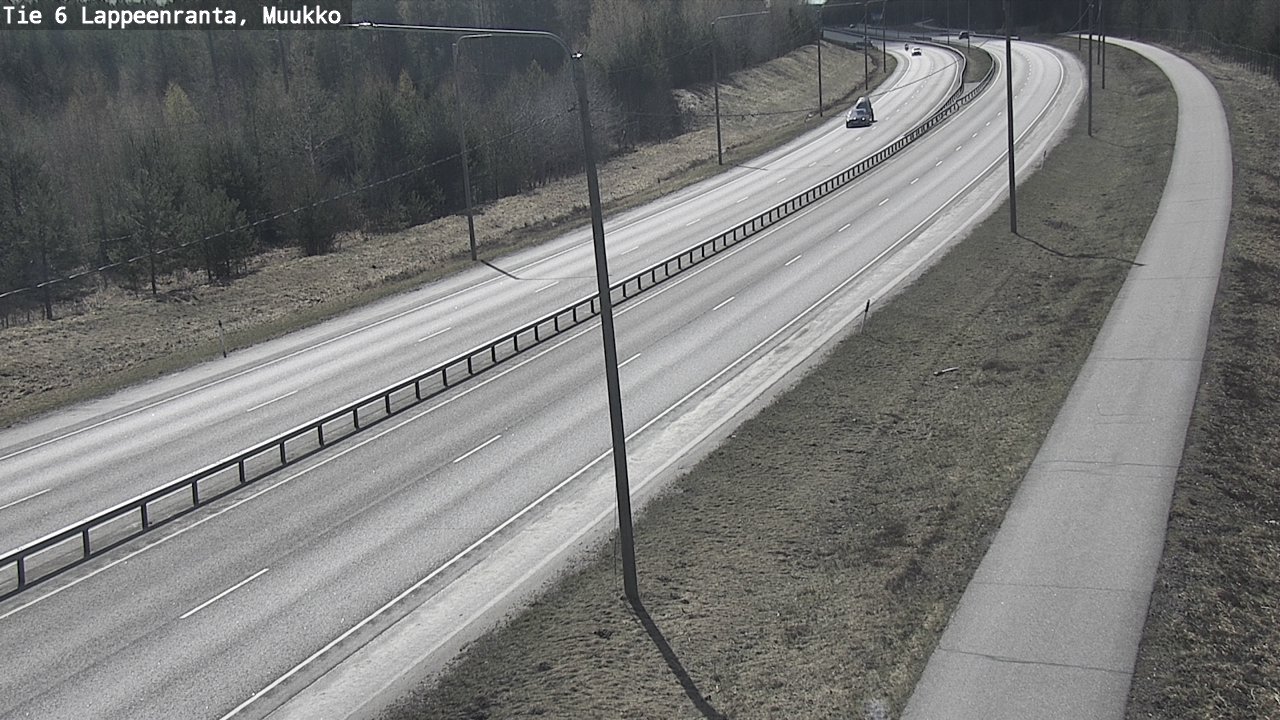 Weather Camera Image Väg 6 Villmanstrand, Muukko, Lappeenranta, Etelä-Karjala