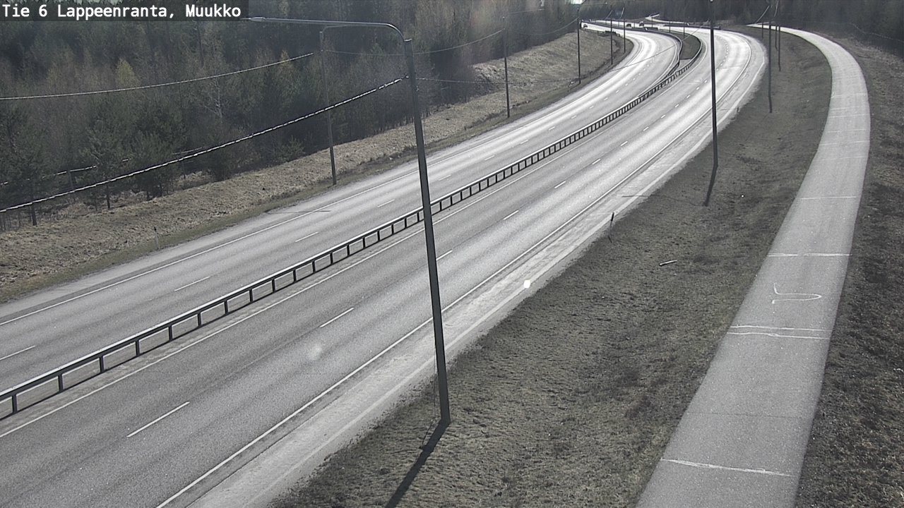 Weather Camera Image Väg 6 Villmanstrand, Muukko, Lappeenranta, Etelä-Karjala