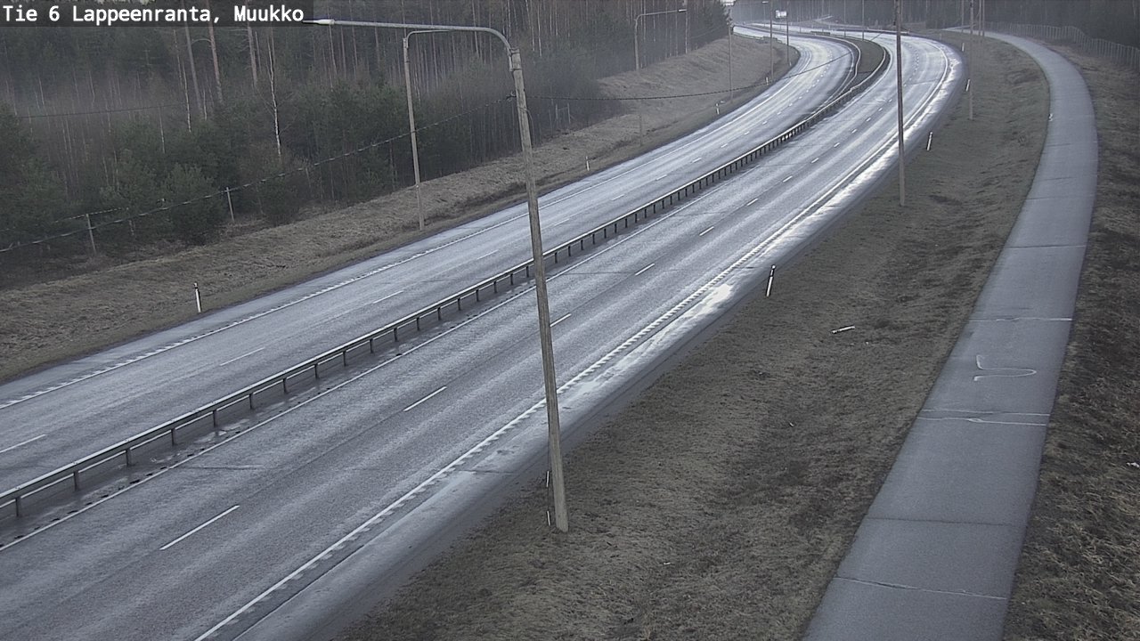 Weather Camera Image Väg 6 Villmanstrand, Muukko, Lappeenranta, Etelä-Karjala