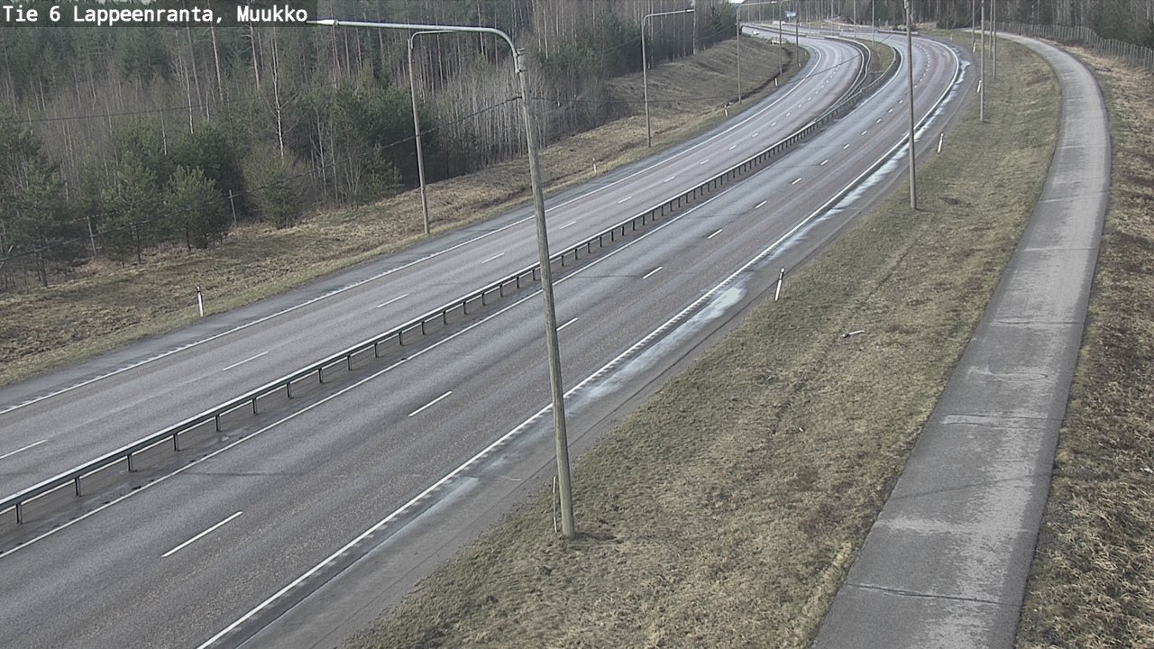 Weather Camera Image Väg 6 Villmanstrand, Muukko, Lappeenranta, Etelä-Karjala