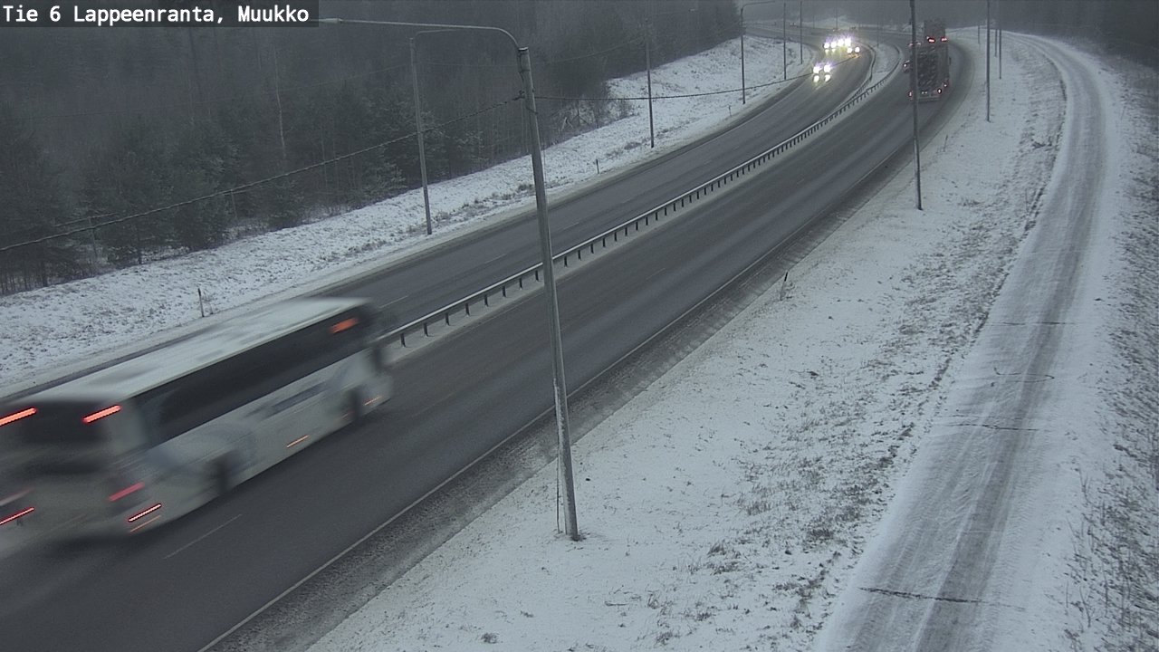 Weather Camera Image Road 6 Lappeenranta, Muukko, Lappeenranta, Etelä-Karjala