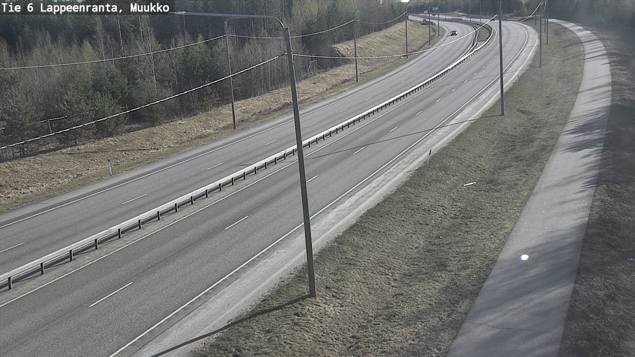 Weather Camera Image Väg 6 Villmanstrand, Muukko, Lappeenranta, Etelä-Karjala