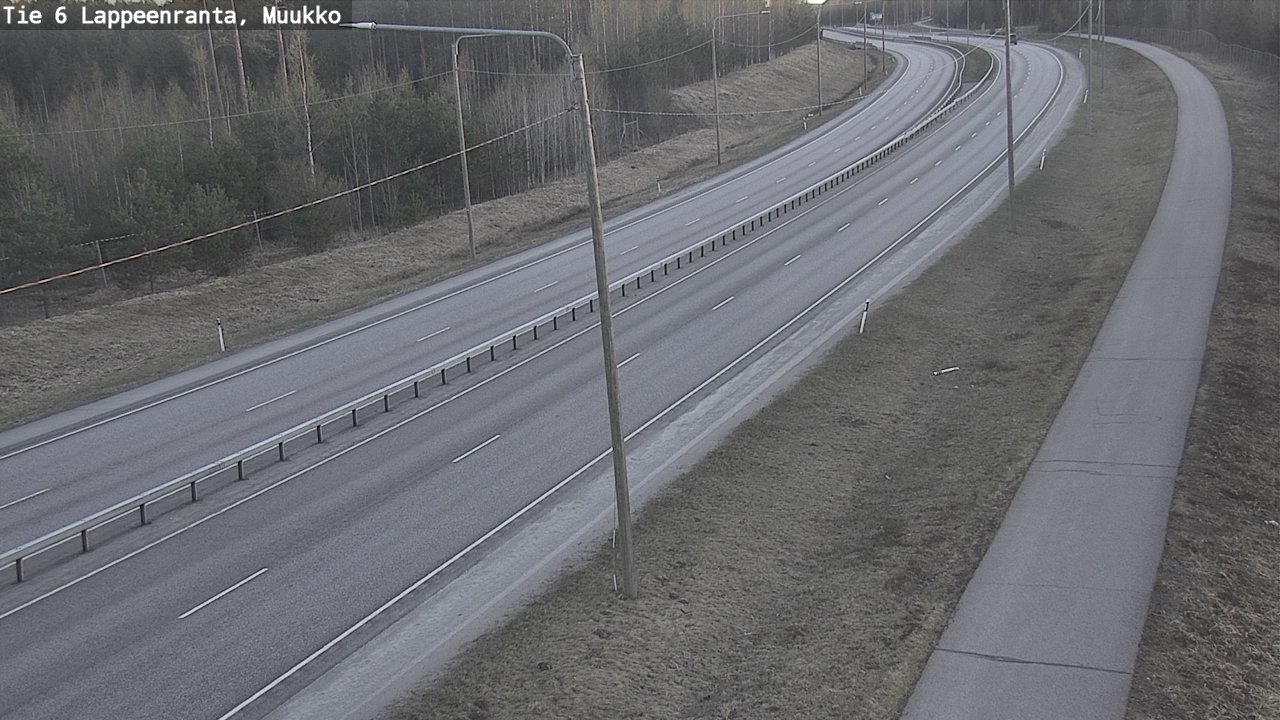 Weather Camera Image Väg 6 Villmanstrand, Muukko, Lappeenranta, Etelä-Karjala