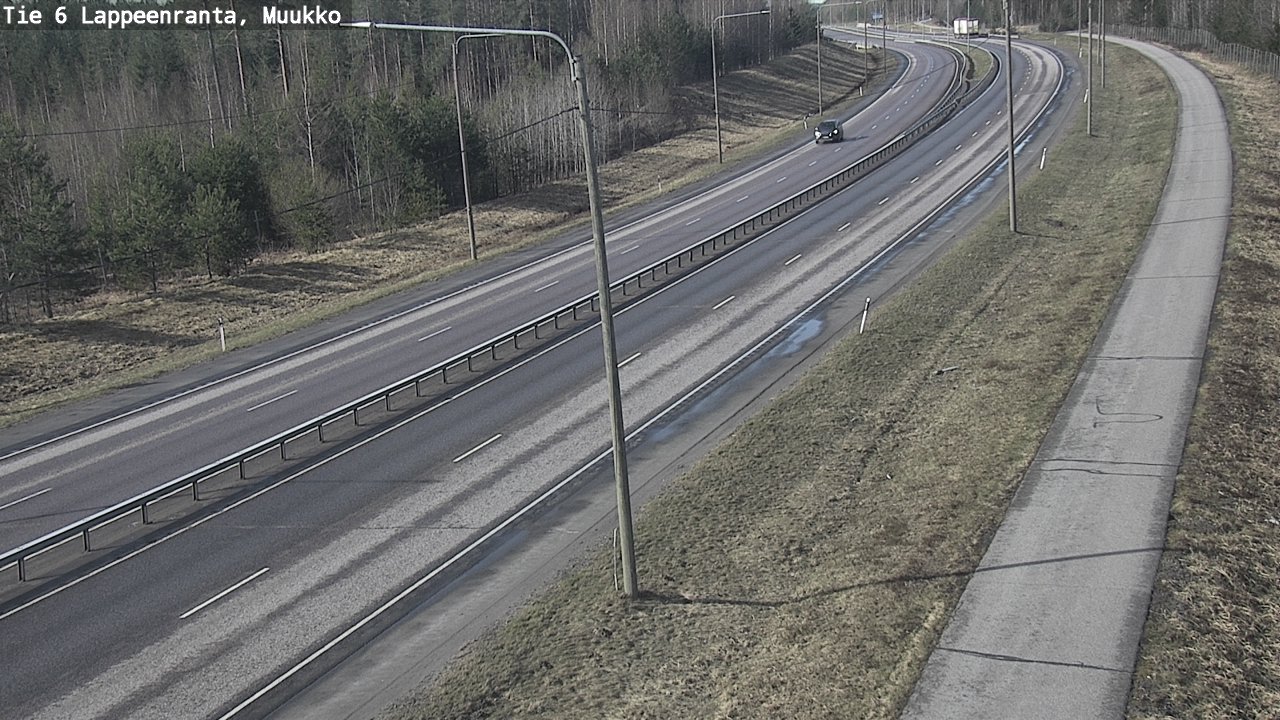 Weather Camera Image Väg 6 Villmanstrand, Muukko, Lappeenranta, Etelä-Karjala