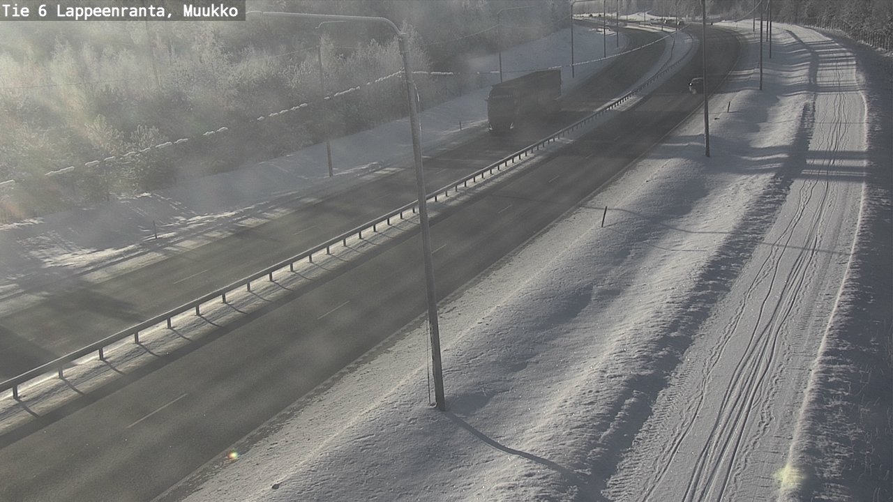Weather Camera Image Road 6 Lappeenranta, Muukko, Lappeenranta, Etelä-Karjala