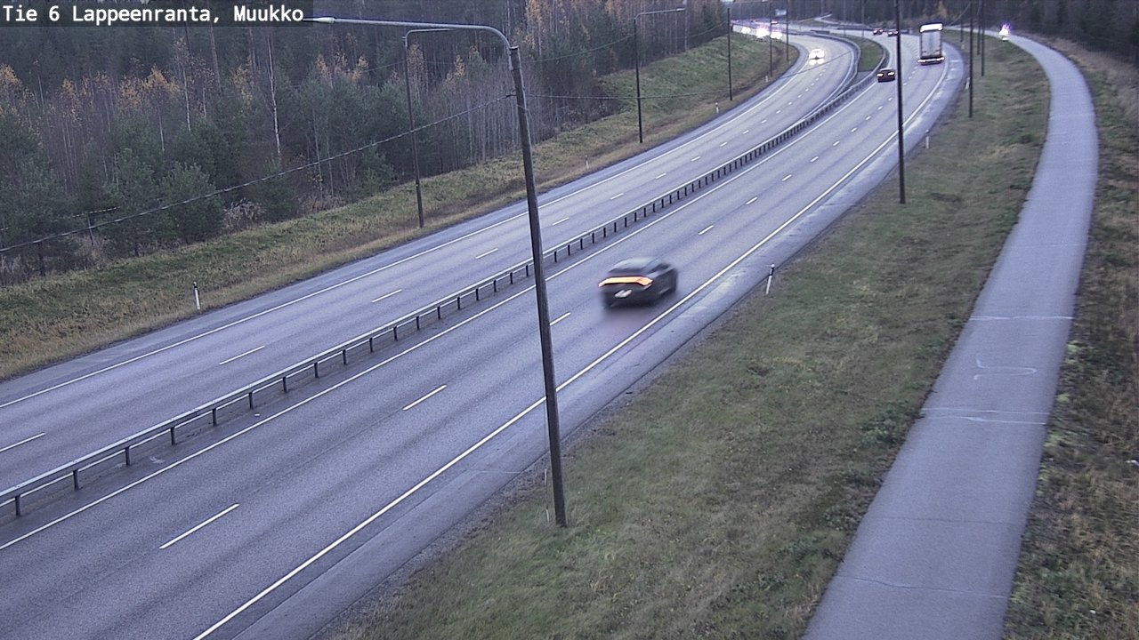 Weather Camera Image Road 6 Lappeenranta, Muukko, Lappeenranta, Etelä-Karjala