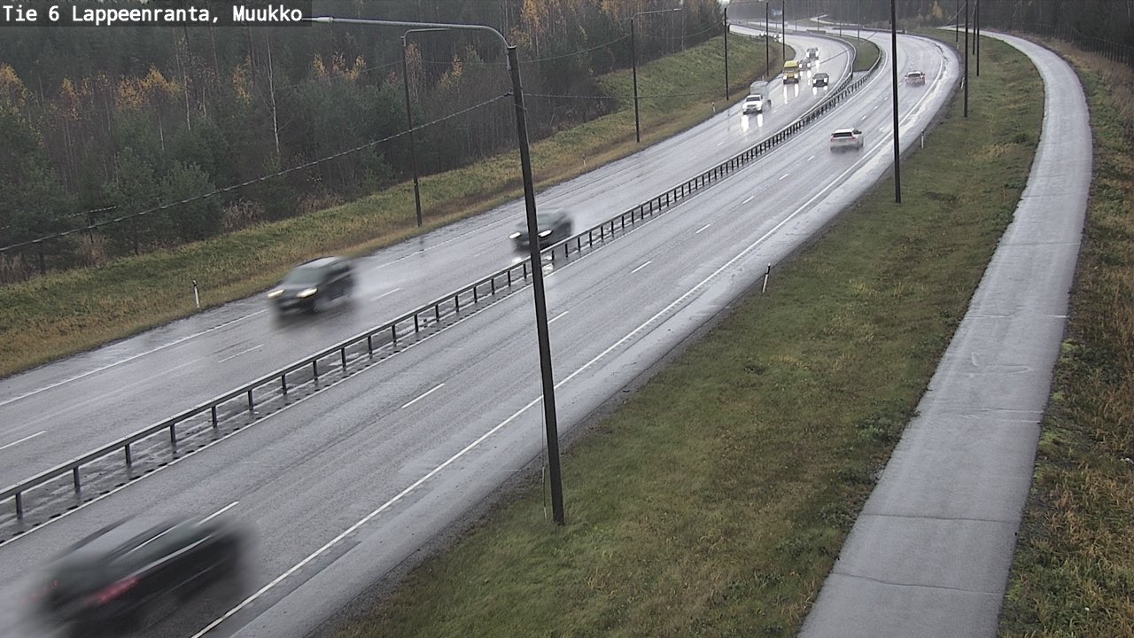 Weather Camera Image Road 6 Lappeenranta, Muukko, Lappeenranta, Etelä-Karjala