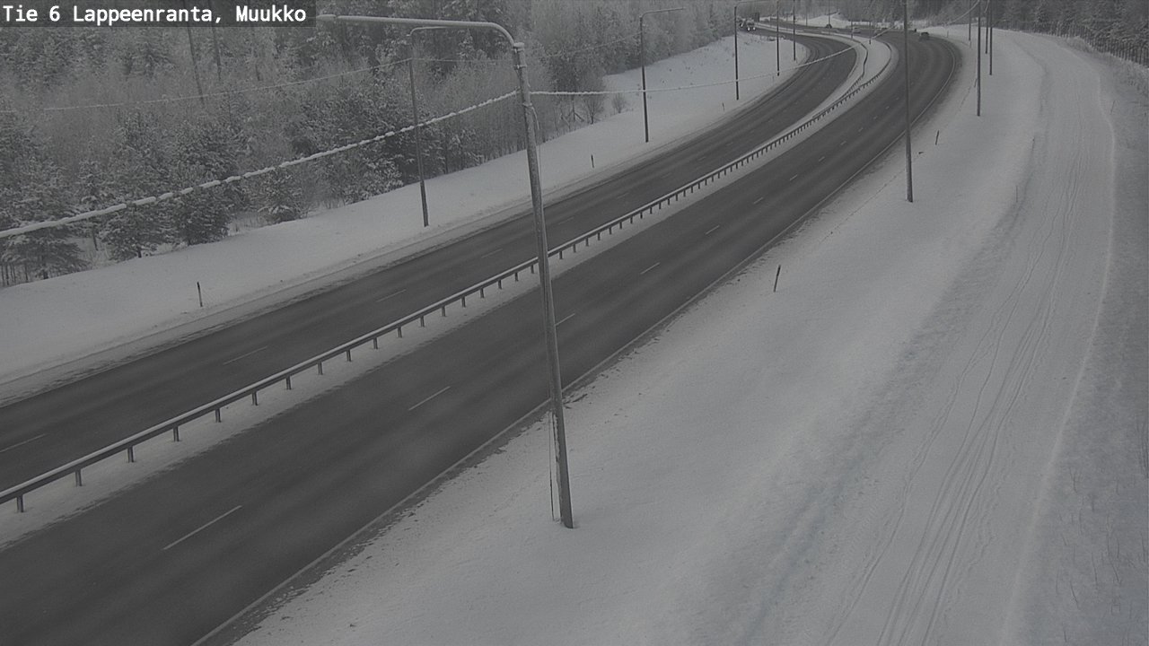 Weather Camera Image Road 6 Lappeenranta, Muukko, Lappeenranta, Etelä-Karjala