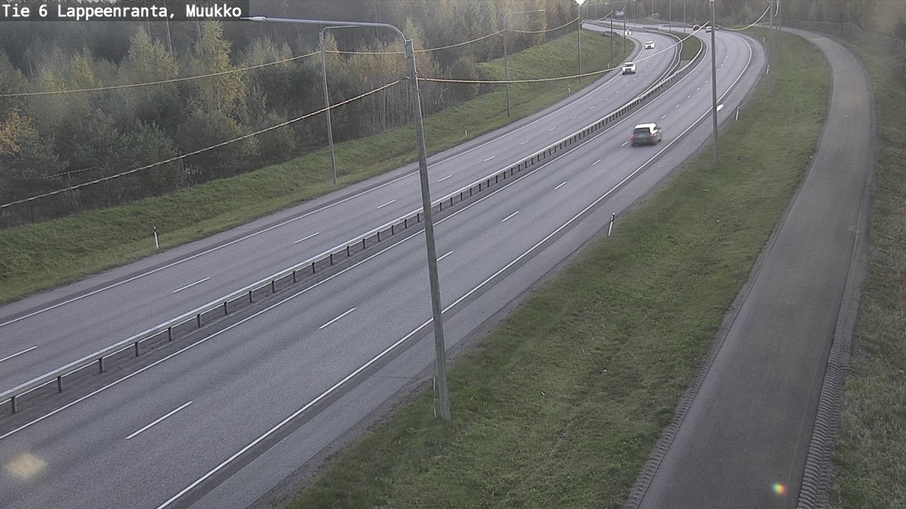 Weather Camera Image Road 6 Lappeenranta, Muukko, Lappeenranta, Etelä-Karjala
