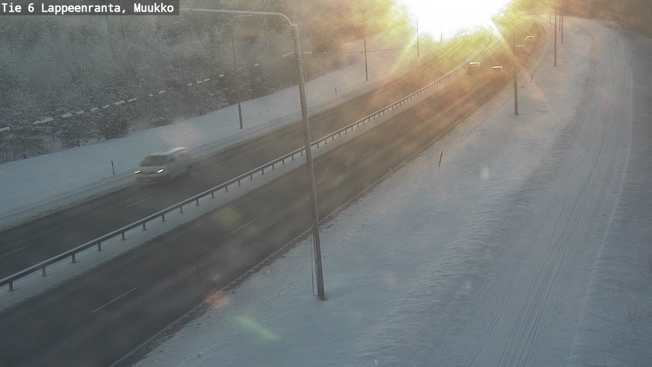 Weather Camera Image Väg 6 Villmanstrand, Muukko, Lappeenranta, Etelä-Karjala