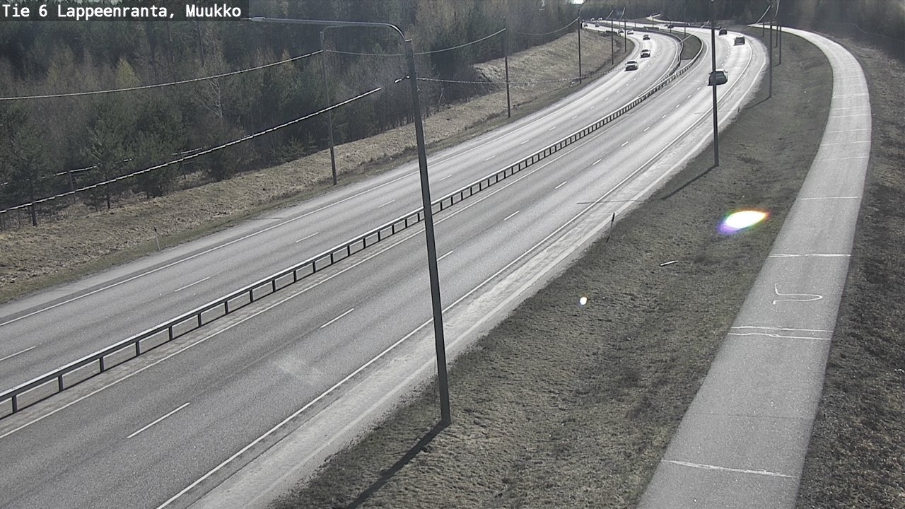 Weather Camera Image Väg 6 Villmanstrand, Muukko, Lappeenranta, Etelä-Karjala