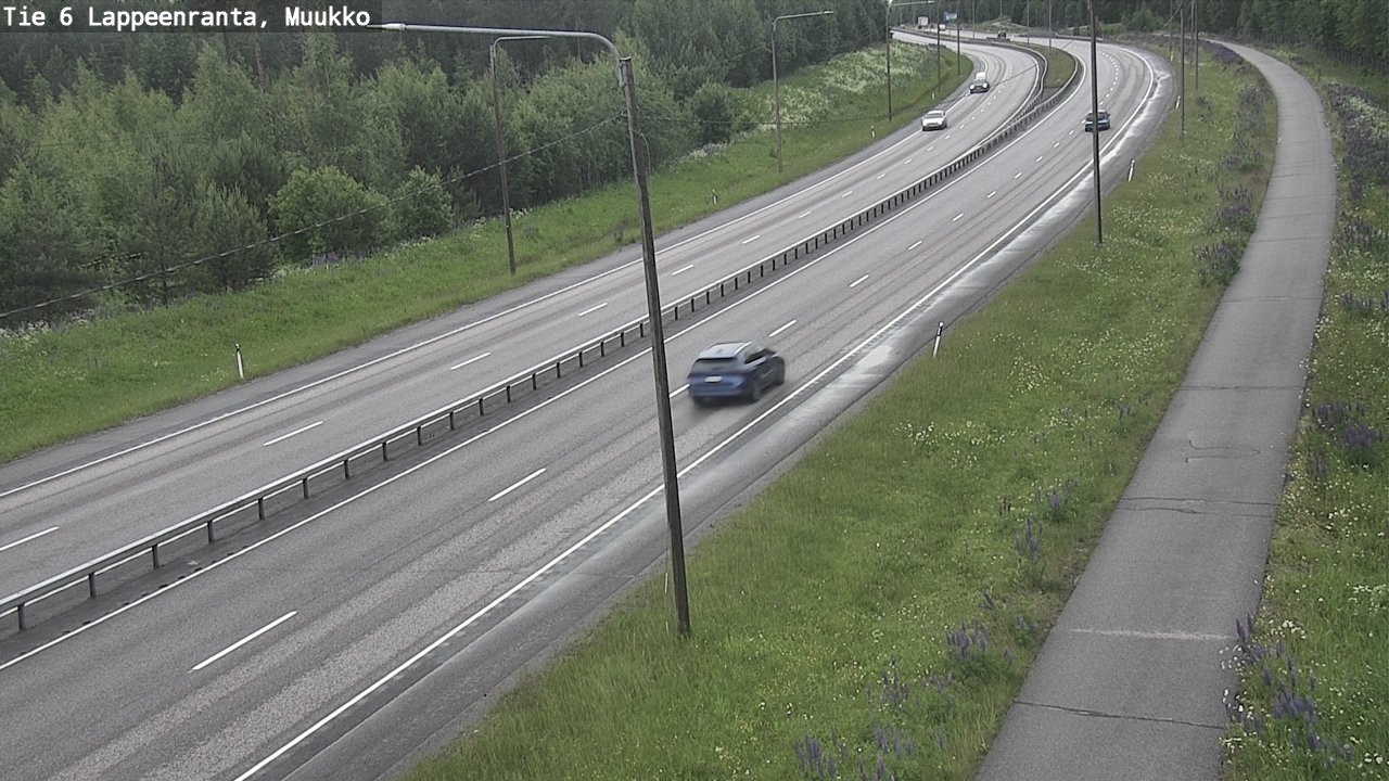 Weather Camera Image Väg 6 Villmanstrand, Muukko, Lappeenranta, Etelä-Karjala
