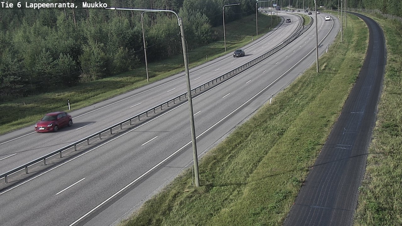 Weather Camera Image Road 6 Lappeenranta, Muukko, Lappeenranta, Etelä-Karjala