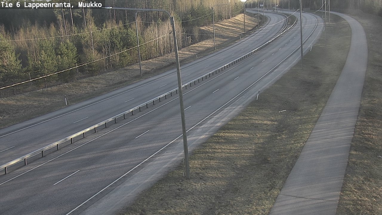 Weather Camera Image Väg 6 Villmanstrand, Muukko, Lappeenranta, Etelä-Karjala