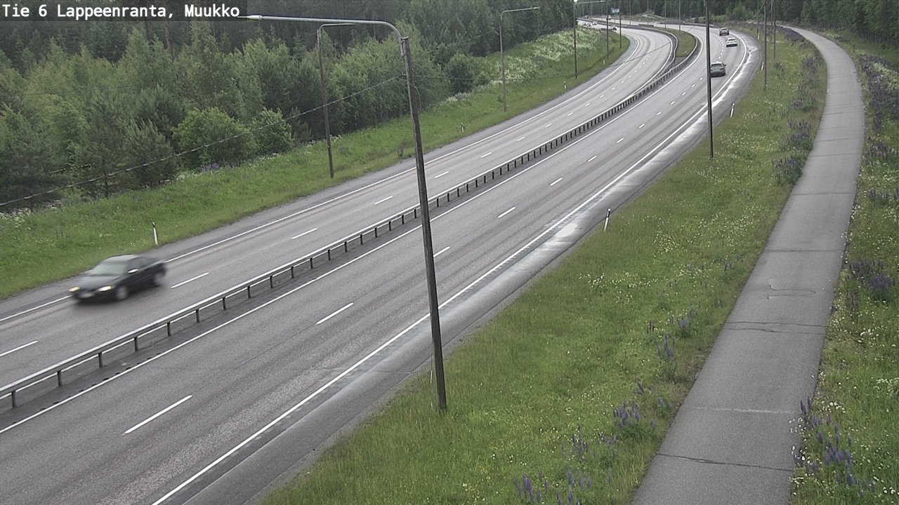 Weather Camera Image Väg 6 Villmanstrand, Muukko, Lappeenranta, Etelä-Karjala