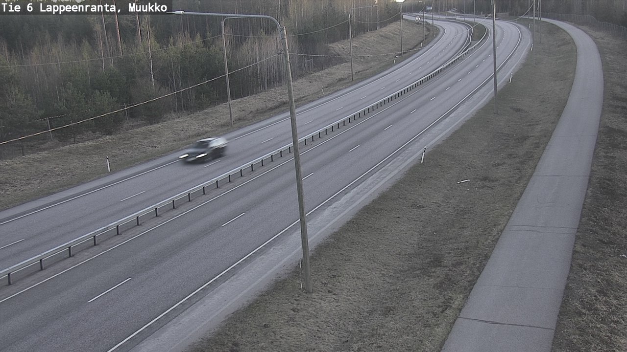 Weather Camera Image Väg 6 Villmanstrand, Muukko, Lappeenranta, Etelä-Karjala
