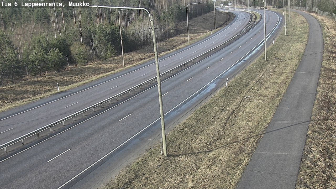 Weather Camera Image Väg 6 Villmanstrand, Muukko, Lappeenranta, Etelä-Karjala