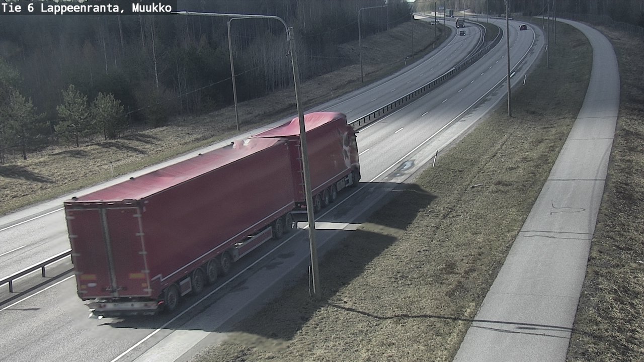 Weather Camera Image Väg 6 Villmanstrand, Muukko, Lappeenranta, Etelä-Karjala