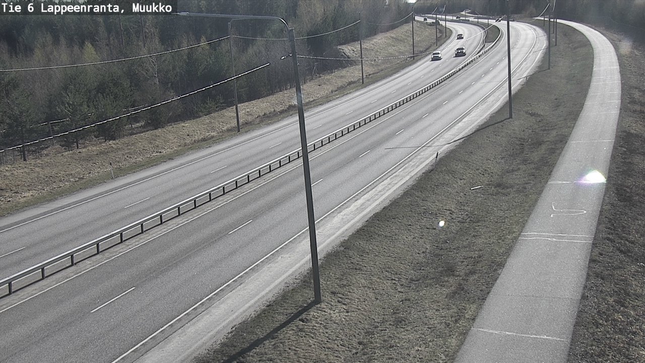 Weather Camera Image Väg 6 Villmanstrand, Muukko, Lappeenranta, Etelä-Karjala