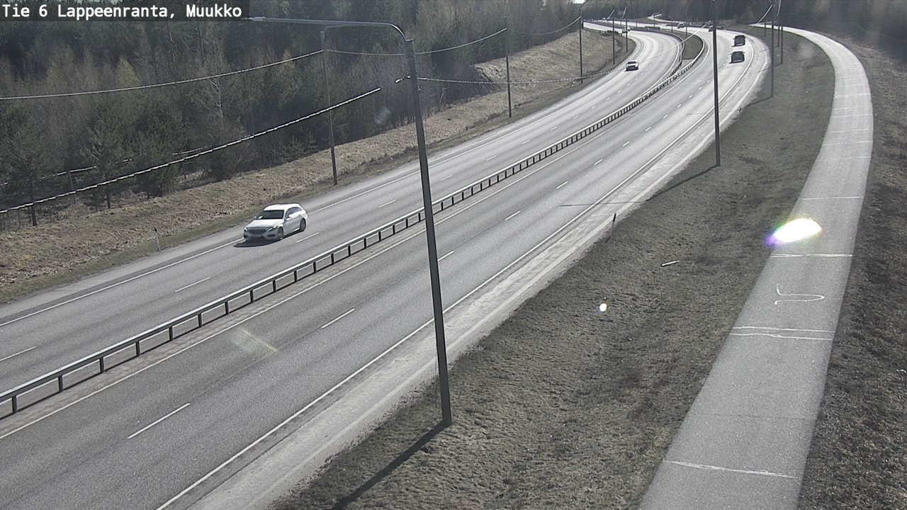 Weather Camera Image Väg 6 Villmanstrand, Muukko, Lappeenranta, Etelä-Karjala