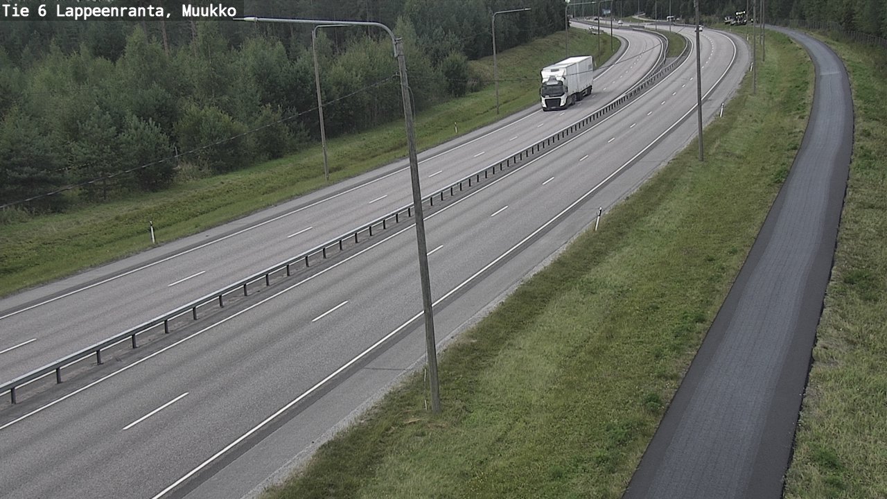 Weather Camera Image Road 6 Lappeenranta, Muukko, Lappeenranta, Etelä-Karjala
