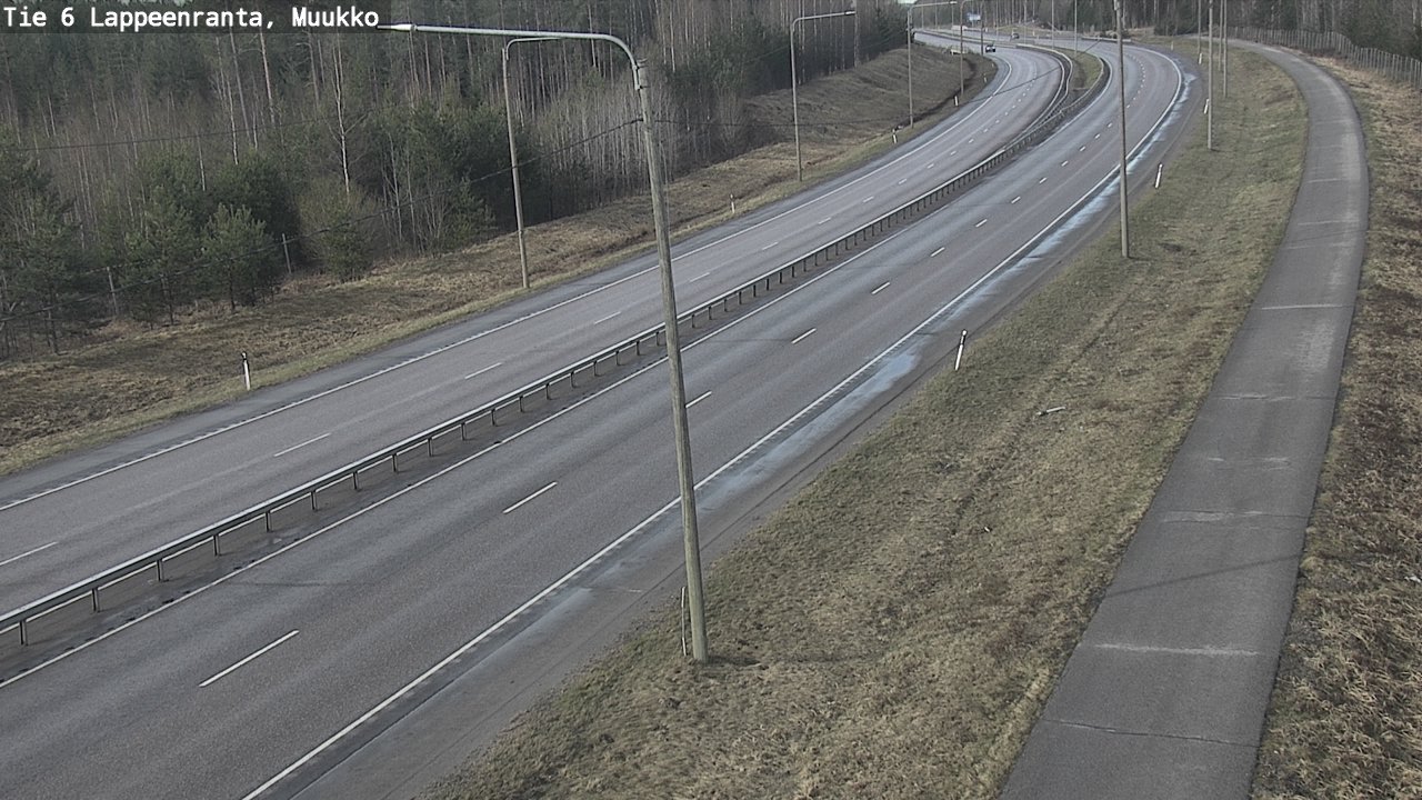 Weather Camera Image Väg 6 Villmanstrand, Muukko, Lappeenranta, Etelä-Karjala