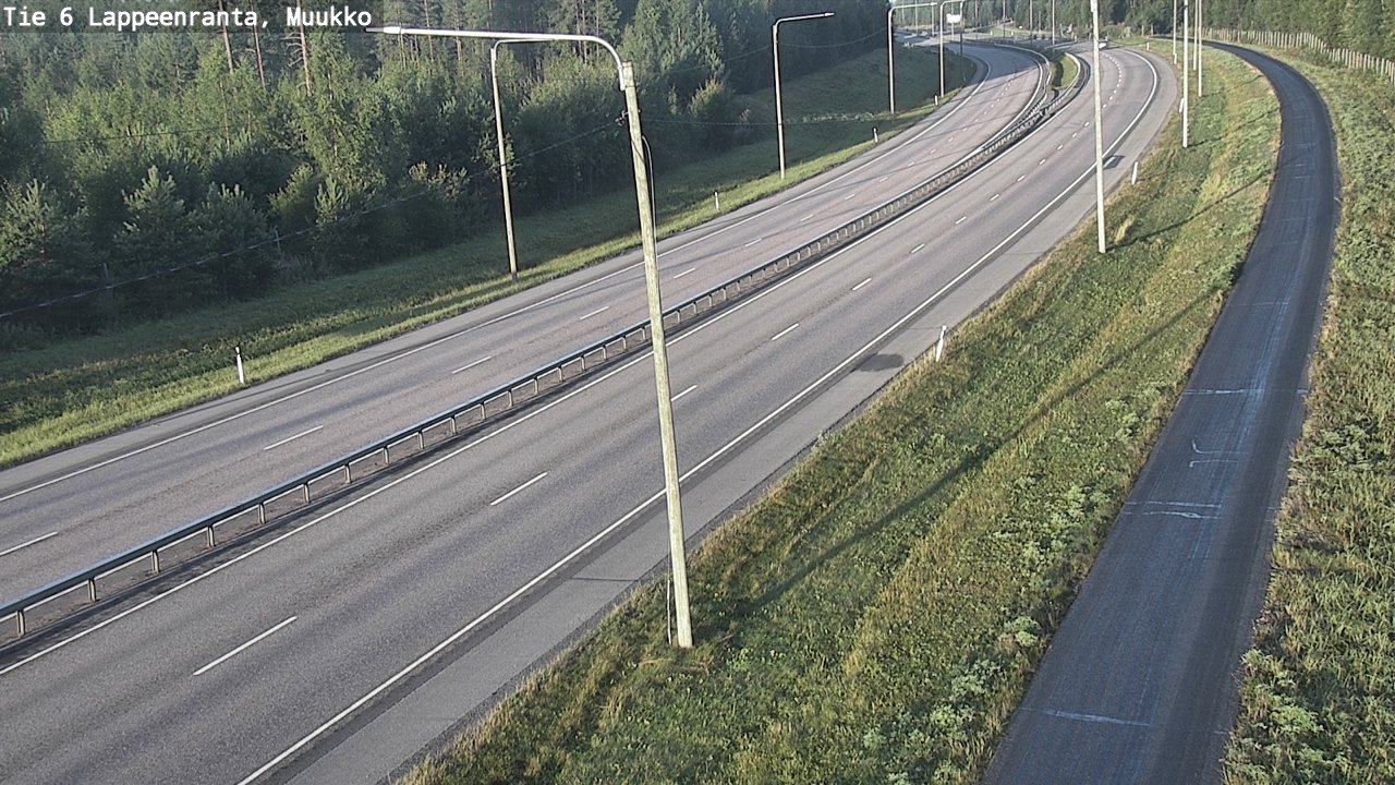 Weather Camera Image Road 6 Lappeenranta, Muukko, Lappeenranta, Etelä-Karjala