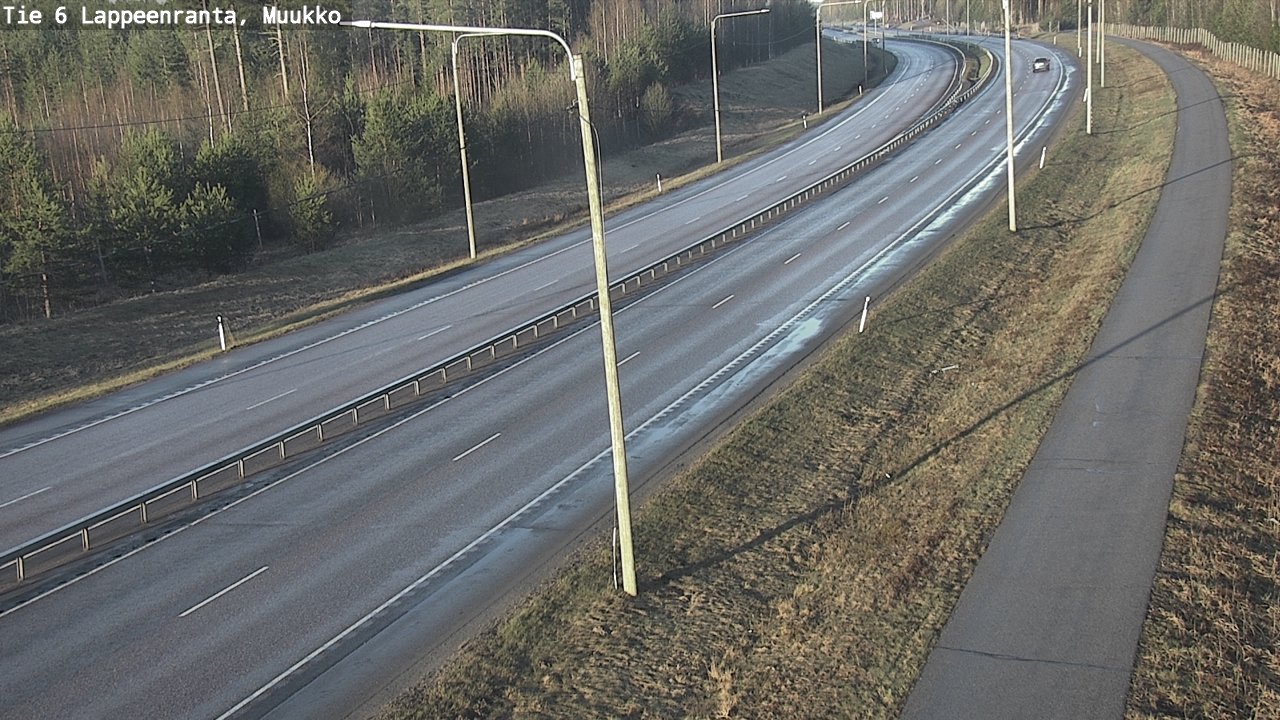 Weather Camera Image Väg 6 Villmanstrand, Muukko, Lappeenranta, Etelä-Karjala