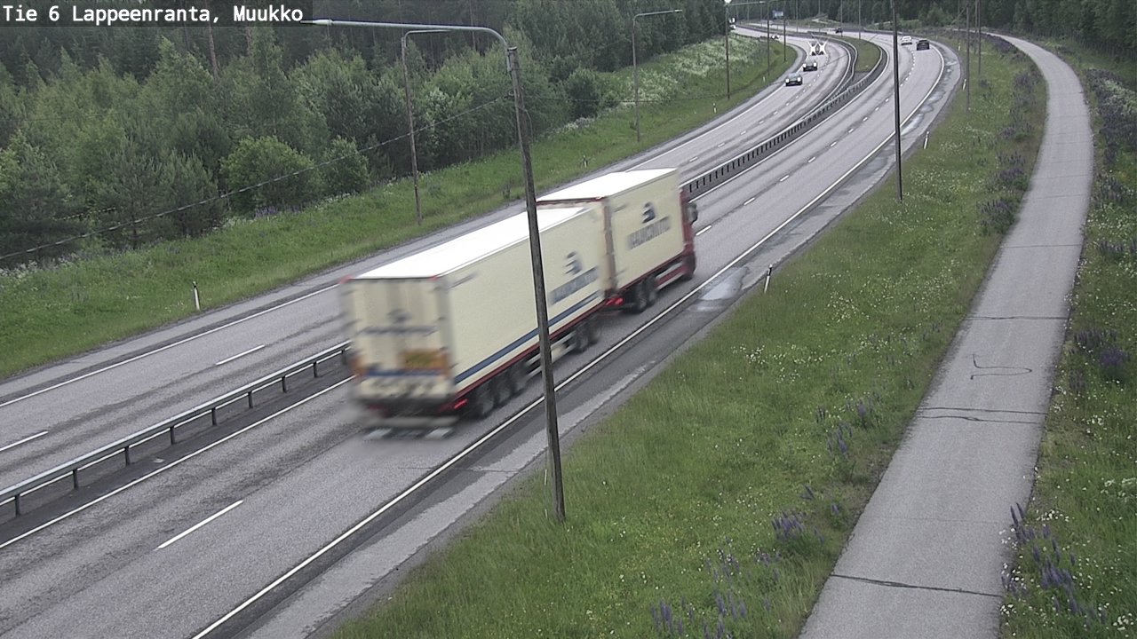 Weather Camera Image Väg 6 Villmanstrand, Muukko, Lappeenranta, Etelä-Karjala