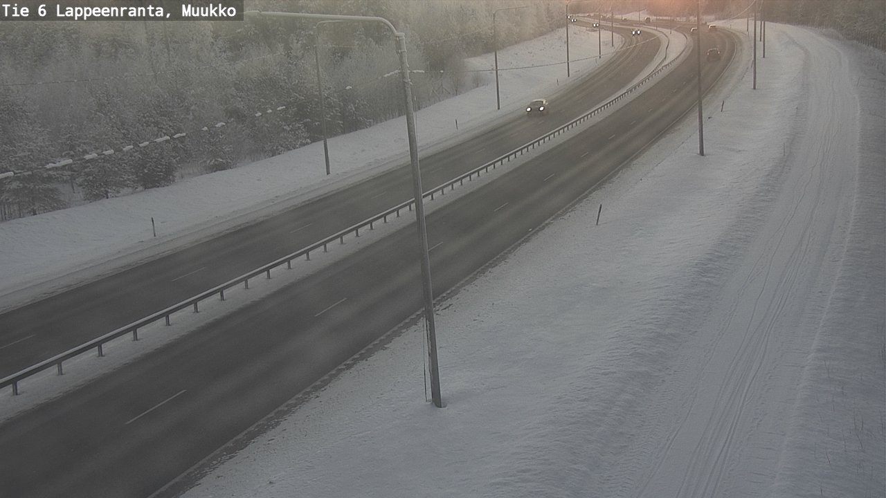 Weather Camera Image Väg 6 Villmanstrand, Muukko, Lappeenranta, Etelä-Karjala