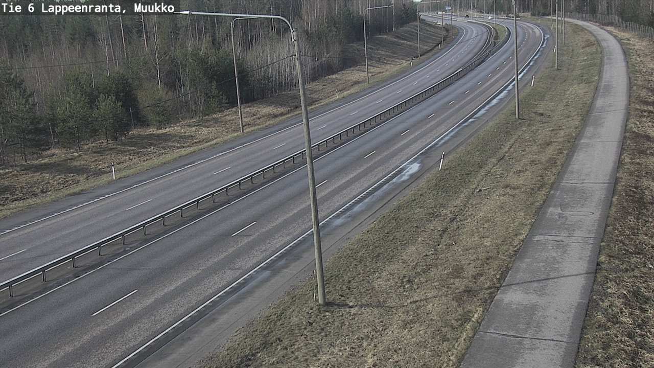 Weather Camera Image Väg 6 Villmanstrand, Muukko, Lappeenranta, Etelä-Karjala
