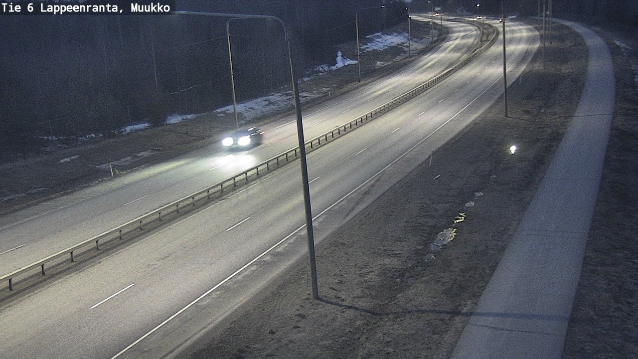 Weather Camera Image Road 6 Lappeenranta, Muukko, Lappeenranta, Etelä-Karjala
