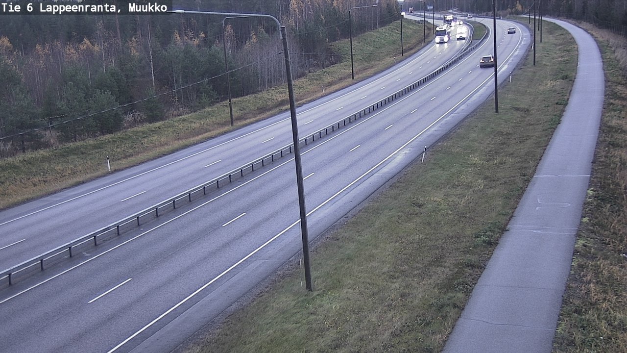 Weather Camera Image Road 6 Lappeenranta, Muukko, Lappeenranta, Etelä-Karjala
