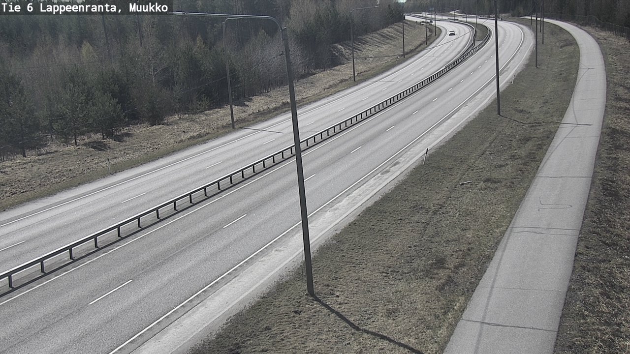 Weather Camera Image Väg 6 Villmanstrand, Muukko, Lappeenranta, Etelä-Karjala