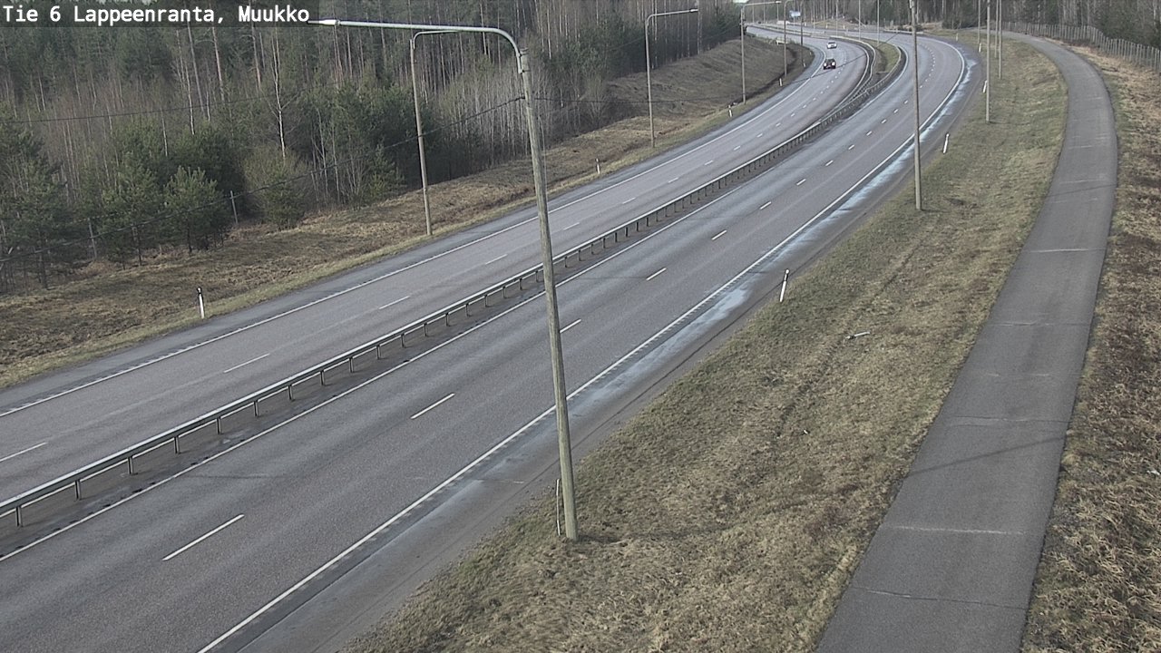 Weather Camera Image Väg 6 Villmanstrand, Muukko, Lappeenranta, Etelä-Karjala